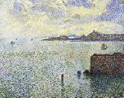Theo Van Rysselberghe Sailboats and Estuary oil painting on canvas